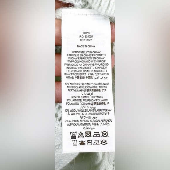 Boden Pointelle Fluffy Knit Sweater 6 Blue - Picture 4 of 5